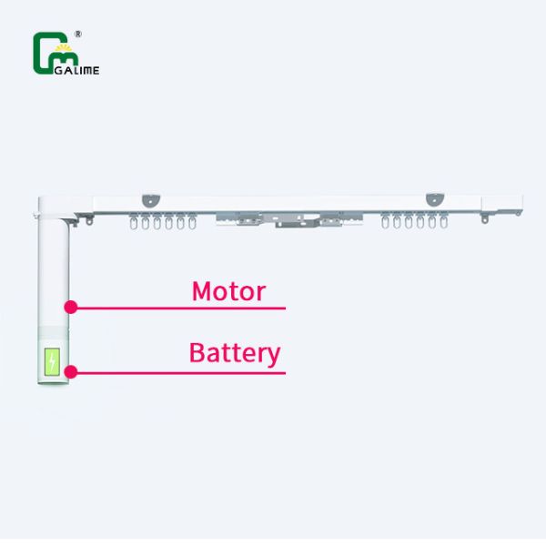 No Electrical Outlet Needed Rechargeable Curtain Motor Rental Friendly High Window Solution