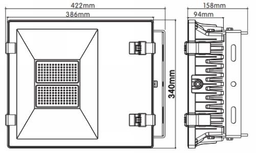 Outdoor IP65 200W 20000 Lumens 2700K - 6500K Led Flood Lighting Fixtures for Park, Garden
