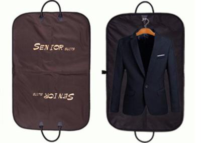 Brown Oxford Suit Garment Bags Waterproof With Leather Handles