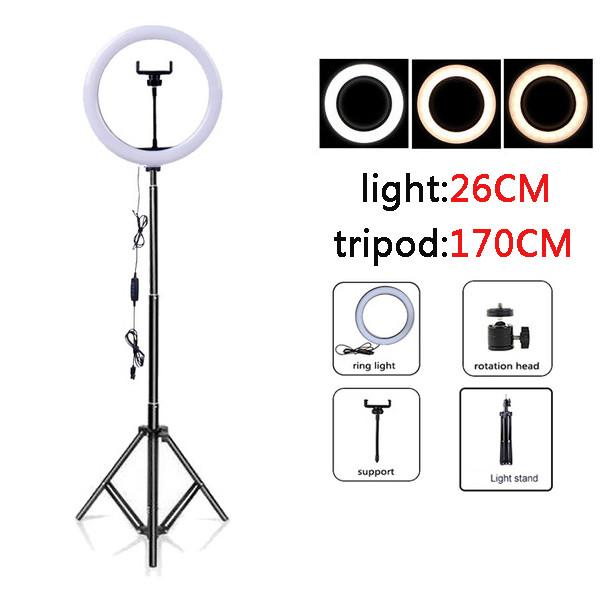 15W 10 Levels 175cm Ring Supplementary Lamp , Ring Led Light For Photography