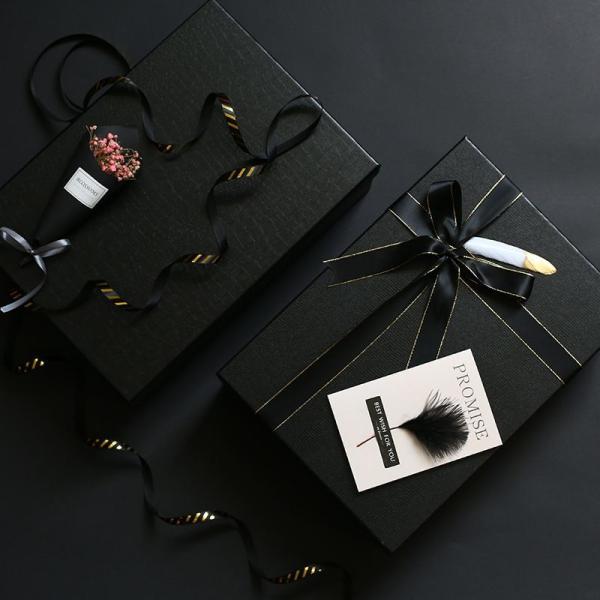 Black Gift Packaging Paper Jewelry Boxes For Necklace Ring Bracelet Watch Eco Friendly