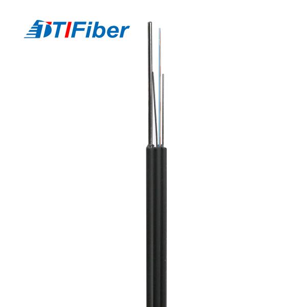FTTH Fiber Optic Drop Cable GJYXCH 1 2 4 Core G657A1 G657A2 With Steel Wire
