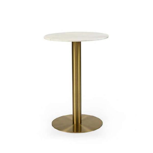 Multiscene Small Chrome Cafe Table Practical Anti Abrasion For Home