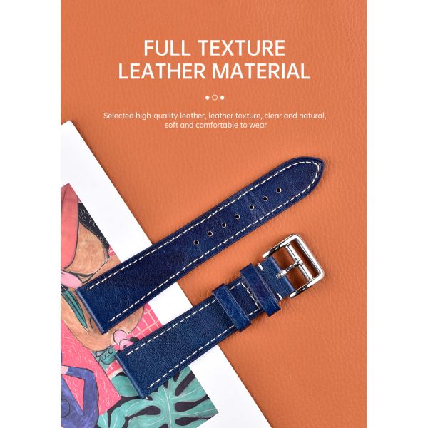 Vintage Blue Genuine Leather Strap