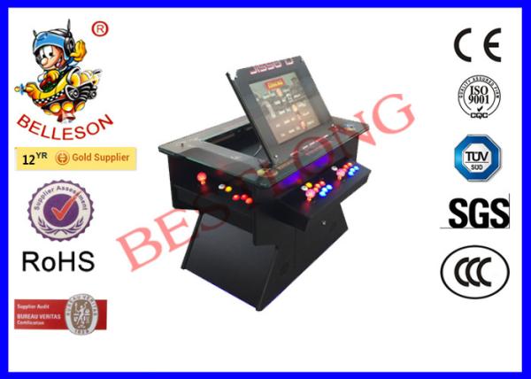 1505 In 1 Jamma Board Cocktail Arcade Machine With Top Glass Middle Lift Function