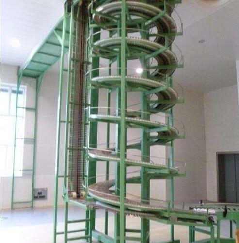 Electric Worm Conveyer Spiral Conveyor Systems C Type Vertical Lifting