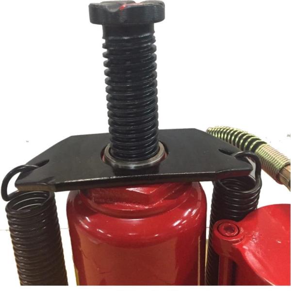 Red 32 Ton Ram Saddle Air Operated Bottle Jack Steel Material