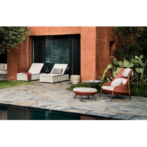 Power Coated Frame Finish Wicker Teak Outdoor Furniture for Durable and Waterproof