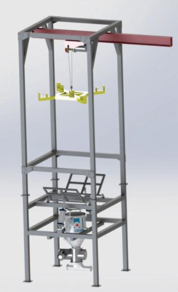 3KW Electronic Big Bag Unloading Station 200L Powder Big Bag Station