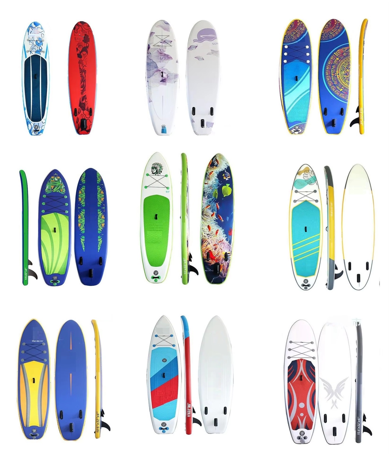 Factory Supply Inflatable PVC SUP Board for Water Yoga & Stand-Up Paddle Surfing Adult Use with Accessories