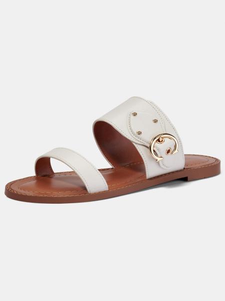 2021 New Arrivals Women Shoes Low Heel Leather Slipper Women Summer Slides Chain Flip Flops Slippers