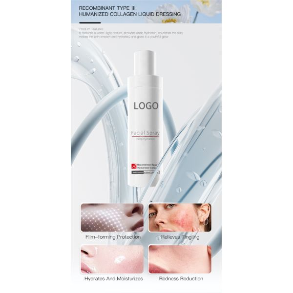 Customizable Deep Moisture Hydrating Anti-Aging Face Serum Collagen Repairing Soothing Mist Spray with Lightening Feature