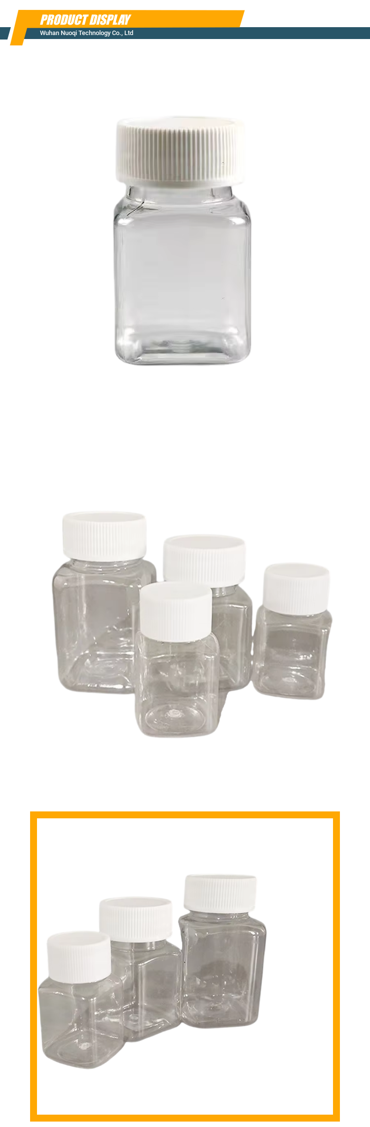 Plastic Collar 30ml 50ml 100ml Disposable Pet Plastic Reagent Bottle Pet Polyester Sample Bottle Customized Logo