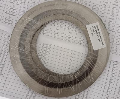 Stainless Steel 316 Outer Ring and Inner Ring Spiral Wound Gasket for ASME B16.5 Flange  3.2mm/4.5mm