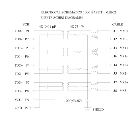 JACK MJIM 8C10T 1X2 MOD Erni 203218 ИНТЕГРИРОВАЛ jack двойного порта MAGNETICS Rj45