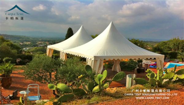 UV Wateproof Fabric 5m X 5m Pagoda Canopy Tent For Garden French Standard M2
