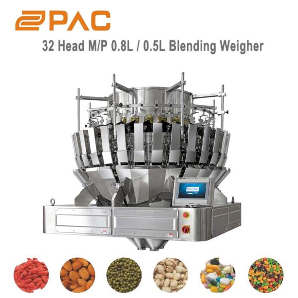 Зернистые 32 головы смешивают управление PLC тела MCU Weigher SUS304 Multihead Weigher