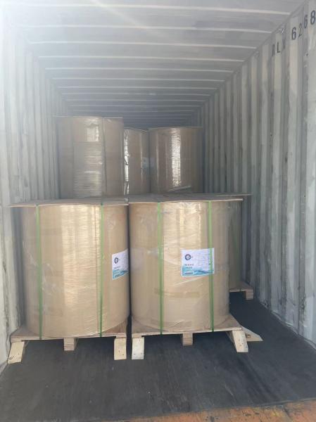 Caixa registadora de papel térmica enorme do rolo 45gsm/55gsm 810mm 1035mm da imagem azul