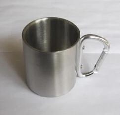New promotion gift creative product stainless Portable steel carabiner cup mug
