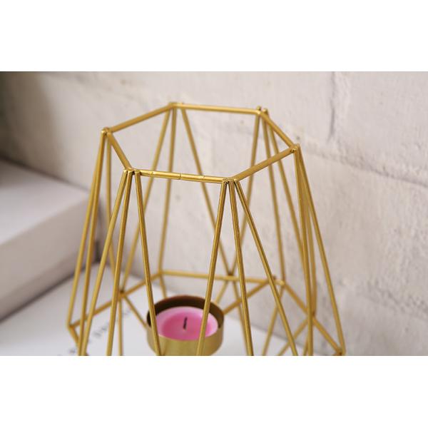 Simple Iron geometric Candle Holder Wedding Home Gem Candle stand Craft