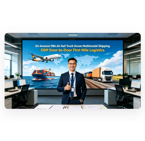 EU Amazon FBA Air Rail Truck Ocean Multimodal Shipping DDP Door to Door First Mile Logistics