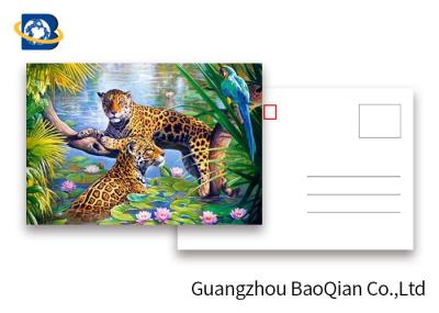 Customized Size 3D Lenticular Postcards Wild Animals Pattern Pictures UV Printing