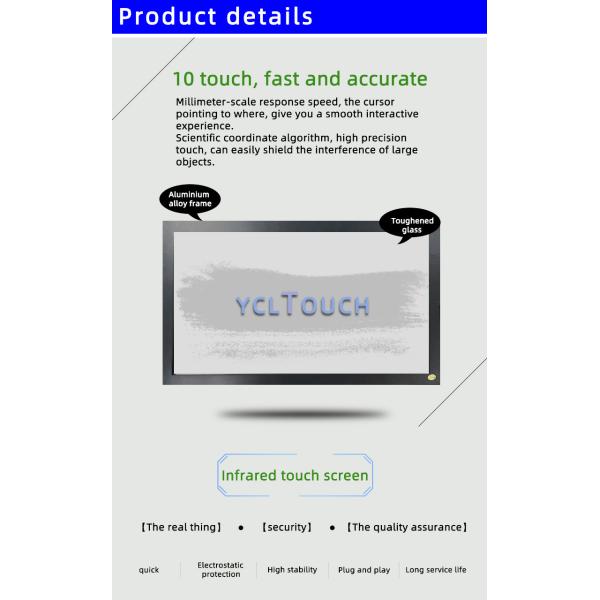 19 Inch Infrared Multi Touch Screen Overlay 16:10 32768x32768