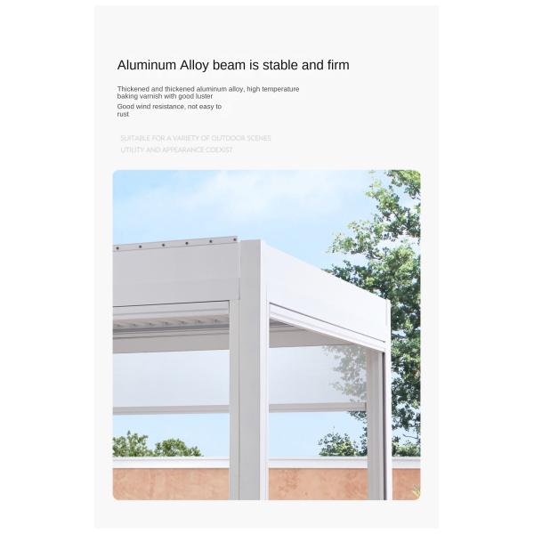 Villa Garden Opening Louver Roof Sunshade Aluminum Alloy Outdoor Pergola And Gazebo 3.0*3.0M
