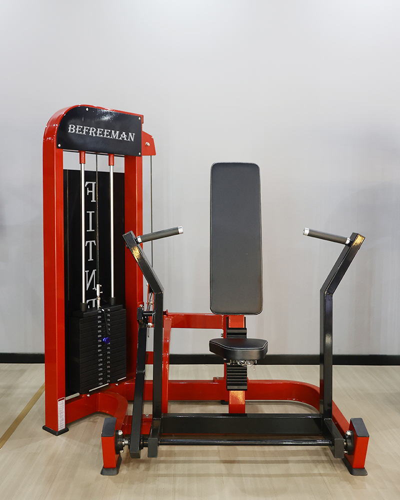 Foldable Chest Press Machine with Customized Logo and Wooden Box Package, Seated Chest Press for Indoor Commercial Gym Use