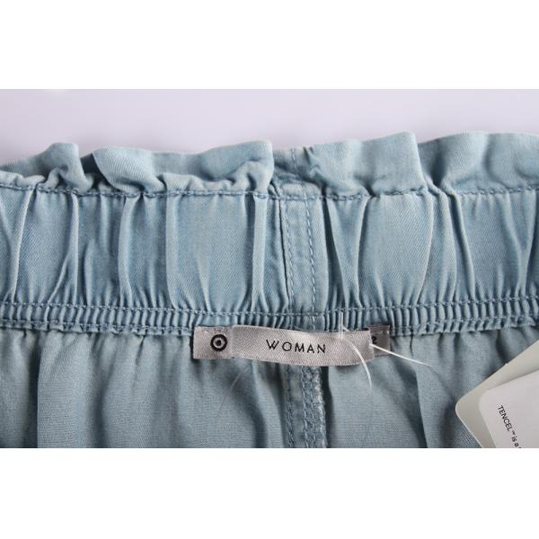 Stockpapa Ladies Plain Dyed Denim Wrap Skirts With Belt