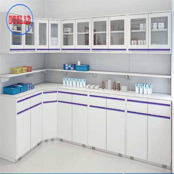 Adjustable Hospital Storage Cabinet With Three Section Slider