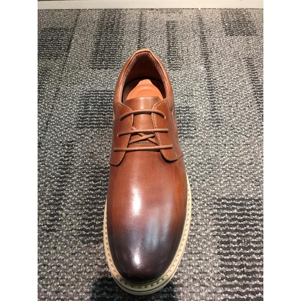 Lace Up Men Casual Calzado de Cuero, Calzado Casual Negro