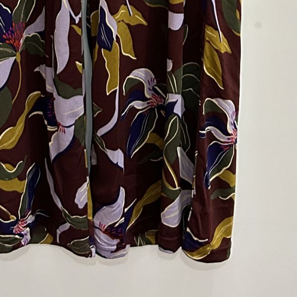 Elegant Burgundy Floral Wide Leg Pants - Boho Chic Trousers