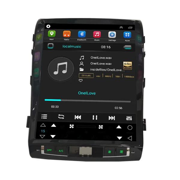 15.6 polegadas Tesla tela vertical Auto Radio Car DVD Player Para Toyota Landcruiser