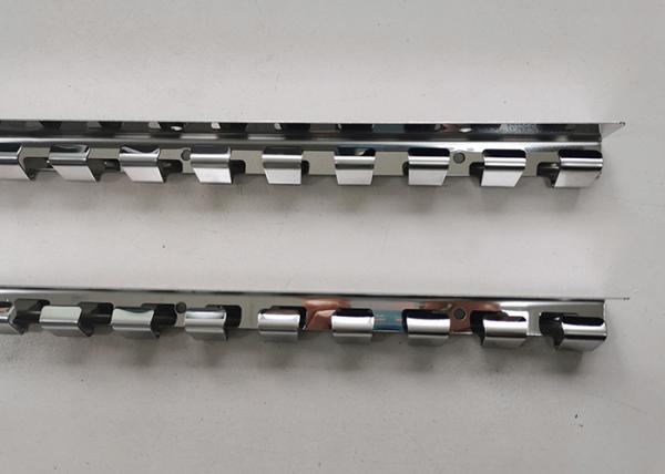 Steel 984mm Stainless Stamping Parts Hangers Rail For Pvc Softs Strip Curtain