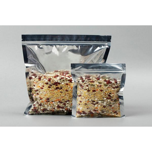Gravure Printing Zipper Lock Bags Food Grade Clear Window Front Foil Laminated Pouch