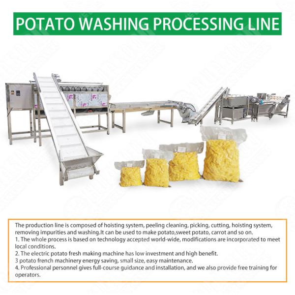 Customized Potato Processing Machine Fryed Crisp Potato Finger Chips Production Line