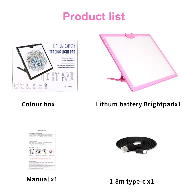 OEM ODM package USB Portable LED Tracing Light Drawing Pad Unisex Plastic Light Box Suitable Kids Age Range 5 to 7 years