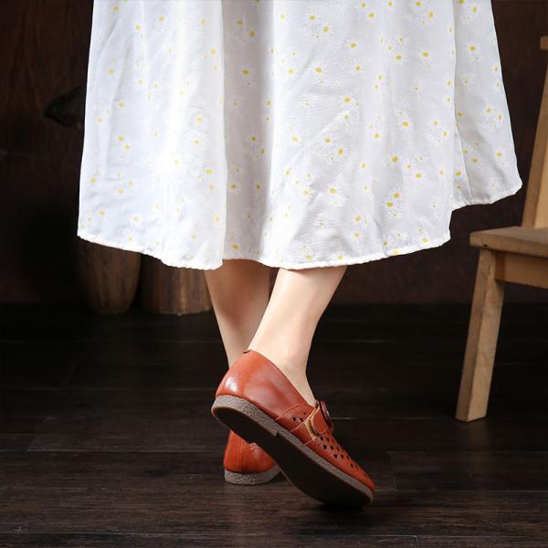 S315 Hole Shoes Cool And Breathable Sandals Female One-Word Button Velcro Shoes Female Summer Models