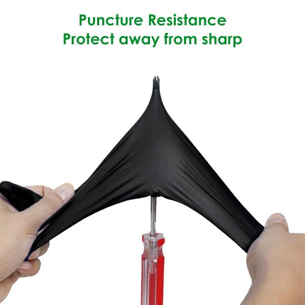 Latex Free Disposable Medical Gloves Anti Allergic High Wear Resistant Black Color