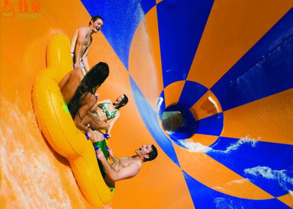 Huge Tornado Fiberglass Water Park Slide Water Park Equipment 18m Tower Height
