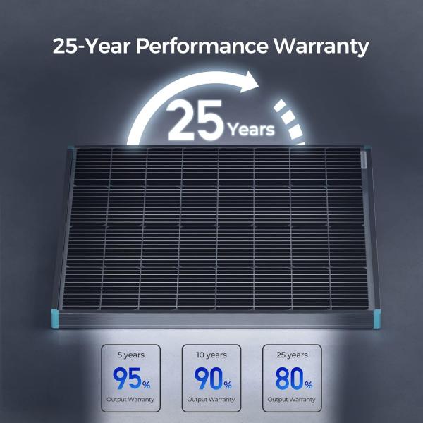 115 Watt 12 Volt Rigid Solar Panel Monocrystalline Solar Module Cell Power