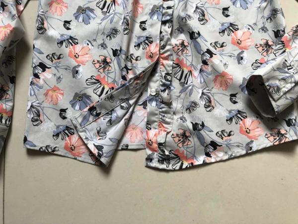 100% Cotton Ladies Casual Print Shirts 2 Color Floral Blouse Long Sleeve