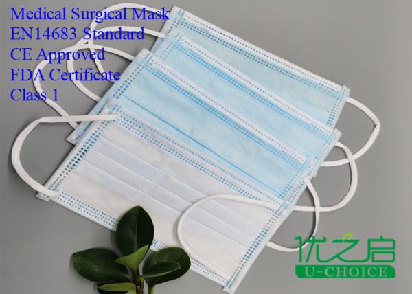 Disposable Medical Surgical Face Mask - FDA  -EN14683 - CE Approved - Class 1