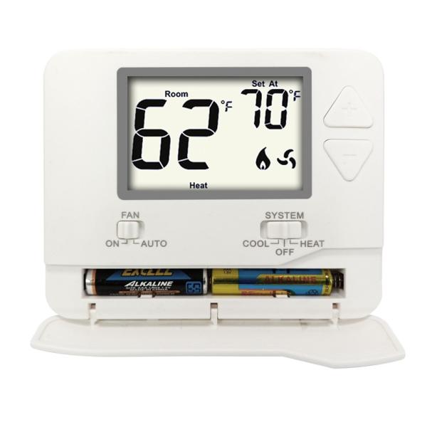 Matériau ABS+PC, chambre numérique à étage unique, thermostat non programmable pour chauffage électronique 24V