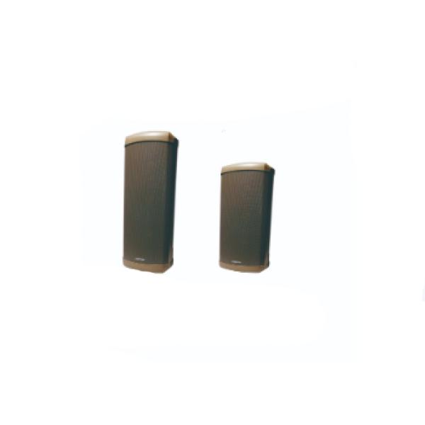 Aluminum Housing Wall Hanging Speakers , Column Speakers PA System Khaki Finish