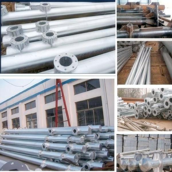 High-Strength Anti-Corrosion Coated Traffic Steel Pole for Road Sign Light Installation