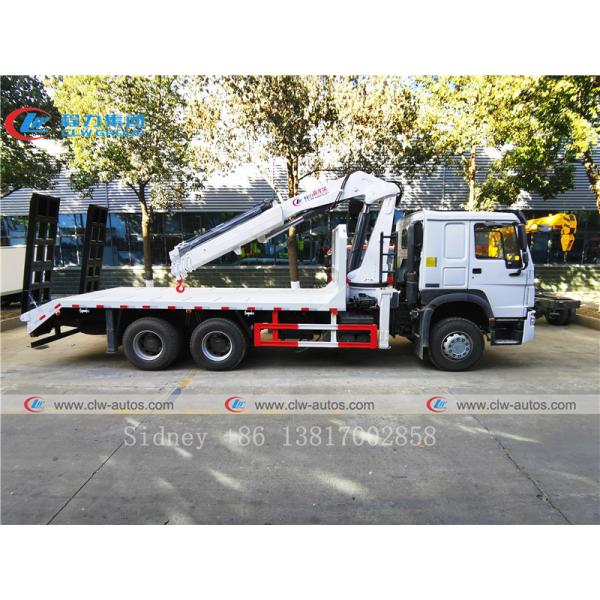 Тележка заграждения складчатости Sinotruk HOWO 6x4 10T установила кран