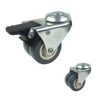 Roue verrouillable tournante de roulette de PVC de tête de trou de 360 degrés pour le congélateur