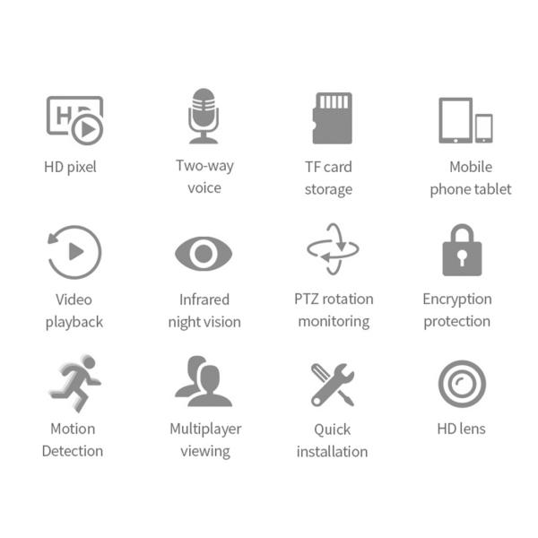 Smart Unistone 2MP Indoor Wireless Wi-Fi PTZ Camera(US-IW205)